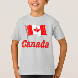 カナダ国旗と文字 Tシャツ