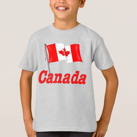 カナダ国旗と文字 Tシャツ (正面)