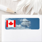 カナダ国旗と空、独自の旗のラベルを作成 ラベル (インサイチュ)