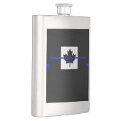 カナダ国旗に薄い青い線のアクセント フラスク (右)