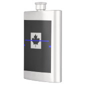 カナダ国旗に薄い青い線のアクセント フラスク (左)