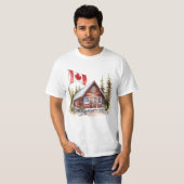 カナダ国旗のあるホーム Tシャツ (正面フル)