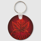 カナダ国旗のお土産キーチェーン&カナダのギフト キーホルダー (正面)