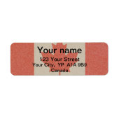 カナダ国旗のアドレスユニークおもしろいカナダ出荷 ラベル (正面)