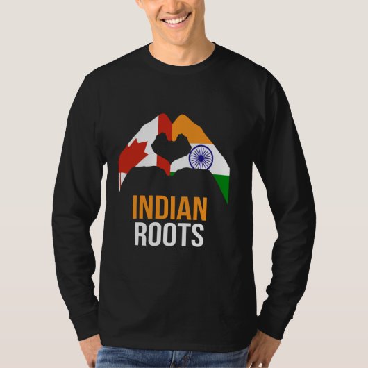 カナダ国旗のインディアンルーツ Tシャツ (正面)