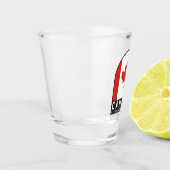 カナダ国旗のエンブレム動揺してヴィンテージ ショットグラス (左)