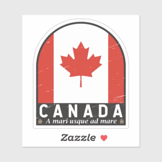 カナダ国旗のエンブレム動揺してヴィンテージ シール (シート)