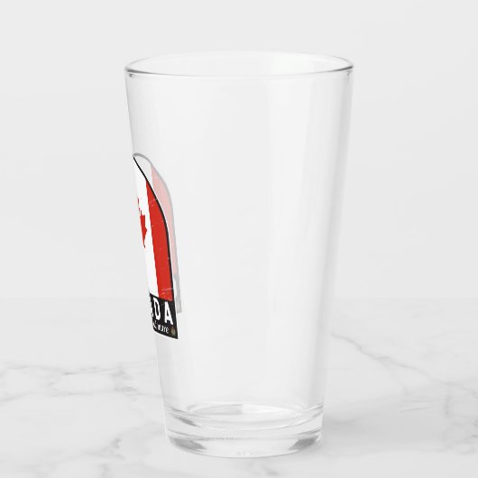 カナダ国旗のエンブレム動揺してヴィンテージ タンブラーグラス (左)