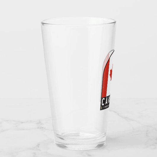 カナダ国旗のエンブレム動揺してヴィンテージ タンブラーグラス (右)