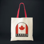 カナダ国旗のエンブレム動揺してヴィンテージ トートバッグ<br><div class="desc">カナ動揺してダの紋章は武器の旗とコートを特徴とする。</div>