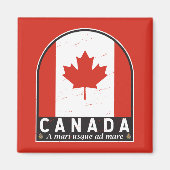 カナダ国旗のエンブレム動揺してヴィンテージ マグネット (正面)