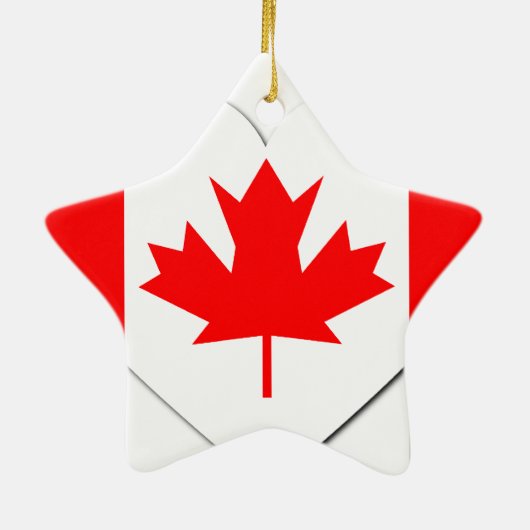 カナダ国旗のオーナメント セラミックオーナメント (裏面)
