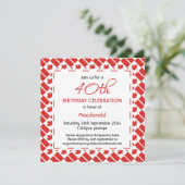 カナダ国旗のカスタム誕生祝い 招待状 (スタンド正面)