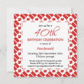 カナダ国旗のカスタム誕生祝い 招待状 (正面)