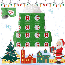 カナダ国旗のクリスマスエンジェルパーソナライズされた ラッピングペーパー