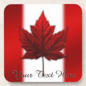 カナダ国旗のコースターパーソナライズされたカナダコースター コースター (正面)