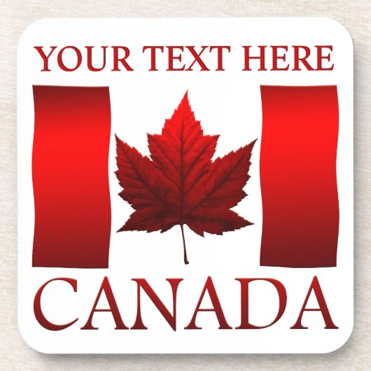 カナダ国旗のコースターパーソナライズされたカナダコースター コースター (正面)