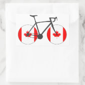 カナダ国旗のサイクリング 長方形シール (バッグ)