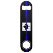 カナダ国旗のシンボリックシンブルーライン スピード栓抜き (正面)