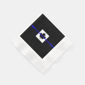 カナダ国旗のシンボリックシンブルーライン 縁ありカクテルナプキン (角)