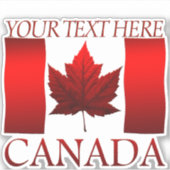 カナダ国旗のシールカスタムスデカールシール シール (正面)