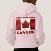カナダ国旗のジャケットパーソナライズされたお土産フード付 (裏面)