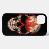カナダ国旗のスカルオンブラック Case-Mate iPhoneケース (裏面 (横))