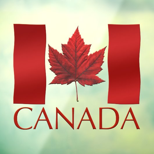 カナダ国旗のデカールパーソナライズされたカナダのウィンドウデカール ウィンドウサイン (シート3)