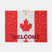 カナダ国旗のデザイン ドアマット (正面)