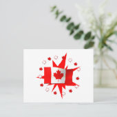 カナダ国旗のデザイン ポストカード (スタンド正面)