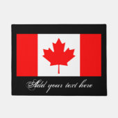 カナダ国旗のドアマットとヴィンテージタイポグラフィ ドアマット (正面)