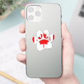 カナダ国旗のドッグポープリント シール (スマートフォン)