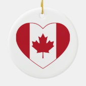 カナダ国旗のハートオーナメント セラミックオーナメント (裏面)