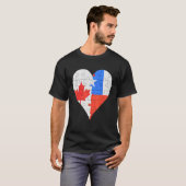 カナダ国旗のハート Tシャツ (正面フル)
