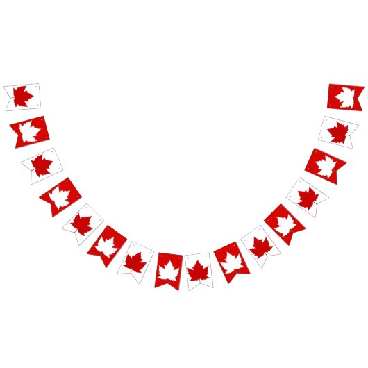 カナダ国旗のバンティング旗カナダの日の装飾 バンティングフラッグ (全)