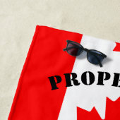 カナダ国旗のパーソナライズされたビーチタオル ビーチタオル (インサイチュ)