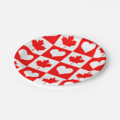 カナダ国旗のプレート、誕生日、カナダパーティー ペーパープレート (アングル)