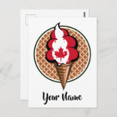 カナダ国旗のベクターアイスクリームカエデの葉 ポストカード (正面/裏面)