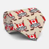 カナダ国旗のホッケータイ ネクタイ (ロール)