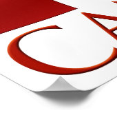 カナダ国旗のポスターカナダ国旗の土産アートプリント ポスター (角)