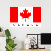 カナダ国旗のポスター ポスター (ホームオフィス)