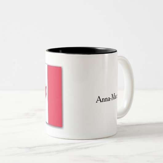 カナダ国旗のマグカップforアンナ・マリー ツートーンマグカップ (正面右)