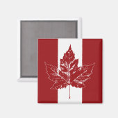 カナダ国旗のマグネットレトロカナダメープルリーフマグネット マグネット (正面/裏面)