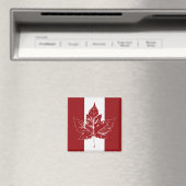 カナダ国旗のマグネットレトロカナダメープルリーフマグネット マグネット (インサイチュ (食洗機))