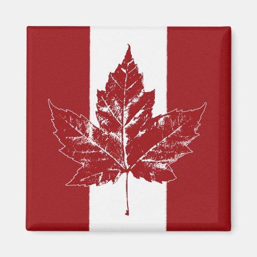 カナダ国旗のマグネットレトロカナダメープルリーフマグネット マグネット (正面)