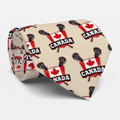カナダ国旗のラクロスタイ ネクタイ (ロール)