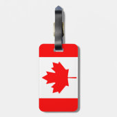 カナダ国旗のラゲッジタグと革のストラップ ラゲッジタグ (裏面縦)