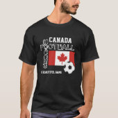 カナダ国旗のワールドサッカーサッカー Tシャツ (正面)