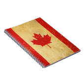 カナダ国旗のヴィンテージデザインノートブック ノートブック (右側)