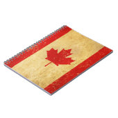 カナダ国旗のヴィンテージデザインノートブック ノートブック (左側)